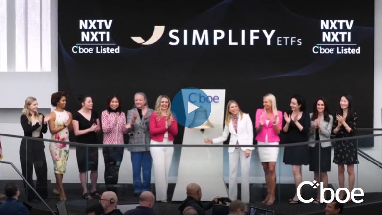 Simplify Asset Management ringing the opening bell at Cboe Exchange